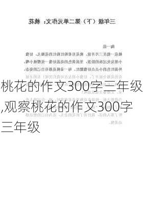 桃花的作文300字三年级,观察桃花的作文300字三年级-第3张图片-二喜范文网