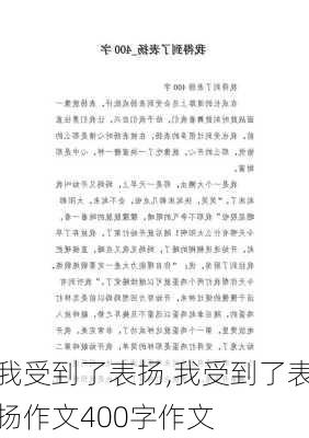 我受到了表扬,我受到了表扬作文400字作文-第3张图片-二喜范文网