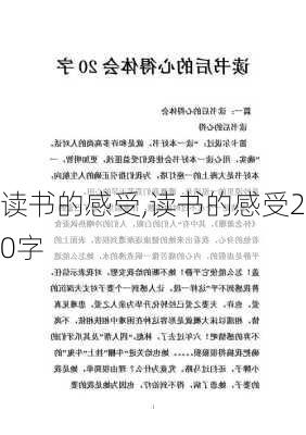 读书的感受,读书的感受20字