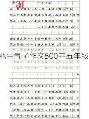 她生气了作文500字五年级,-第3张图片-二喜范文网