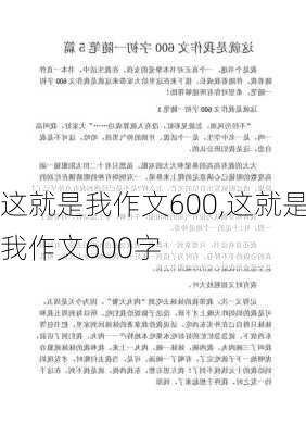 这就是我作文600,这就是我作文600字-第3张图片-二喜范文网