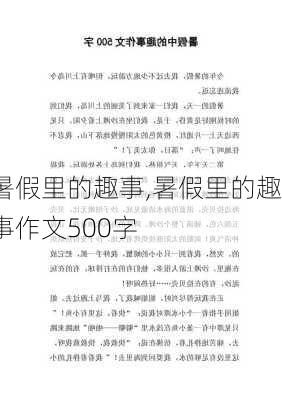 暑假里的趣事,暑假里的趣事作文500字-第3张图片-二喜范文网