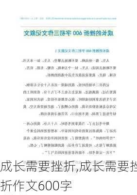 成长需要挫折,成长需要挫折作文600字-第2张图片-二喜范文网