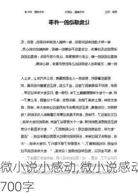 微小说小感动,微小说感动700字