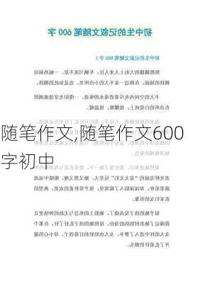 随笔作文,随笔作文600字初中-第3张图片-二喜范文网