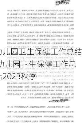 幼儿园卫生保健工作总结,幼儿园卫生保健工作总结2023秋季-第2张图片-二喜范文网