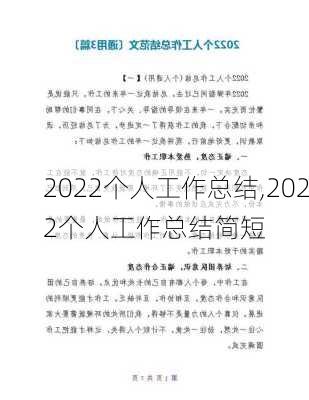 2022个人工作总结,2022个人工作总结简短-第3张图片-二喜范文网