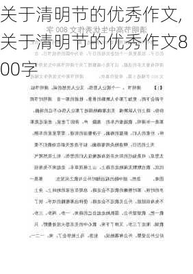 关于清明节的优秀作文,关于清明节的优秀作文800字-第2张图片-二喜范文网