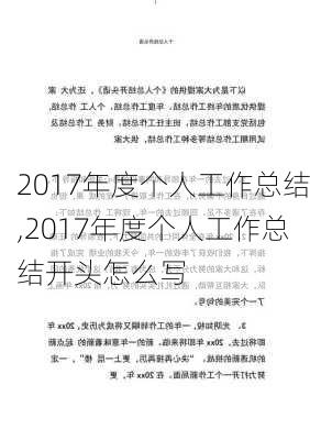 2017年度个人工作总结,2017年度个人工作总结开头怎么写-第3张图片-二喜范文网