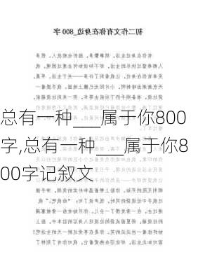 总有一种___属于你800字,总有一种___属于你800字记叙文-第2张图片-二喜范文网