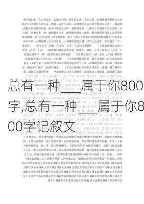 总有一种___属于你800字,总有一种___属于你800字记叙文-第3张图片-二喜范文网