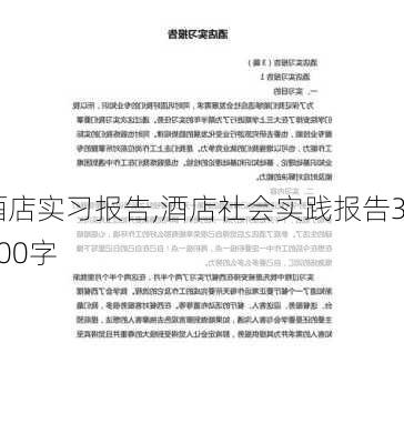 酒店实习报告,酒店社会实践报告3000字-第1张图片-二喜范文网