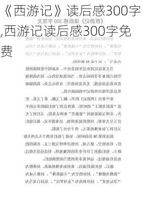 《西游记》读后感300字,西游记读后感300字免费-第2张图片-二喜范文网