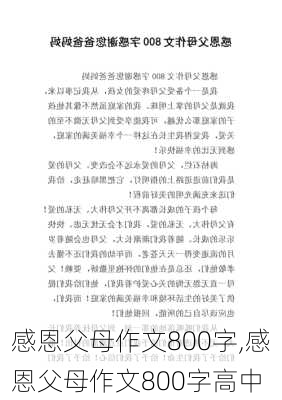 感恩父母作文800字,感恩父母作文800字高中-第2张图片-二喜范文网