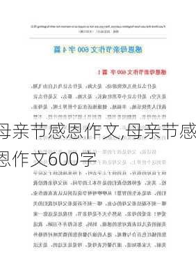 母亲节感恩作文,母亲节感恩作文600字-第1张图片-二喜范文网