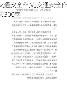 交通安全作文,交通安全作文300字-第2张图片-二喜范文网