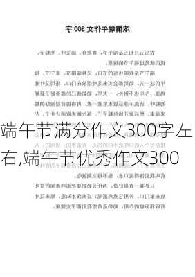 端午节满分作文300字左右,端午节优秀作文300-第2张图片-二喜范文网