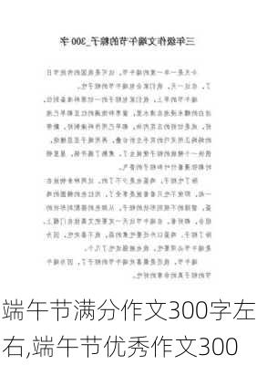 端午节满分作文300字左右,端午节优秀作文300-第1张图片-二喜范文网