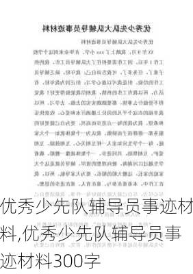 优秀少先队辅导员事迹材料,优秀少先队辅导员事迹材料300字-第2张图片-二喜范文网