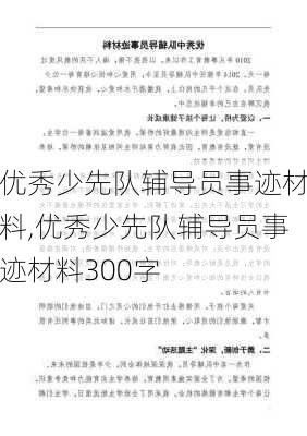 优秀少先队辅导员事迹材料,优秀少先队辅导员事迹材料300字-第3张图片-二喜范文网