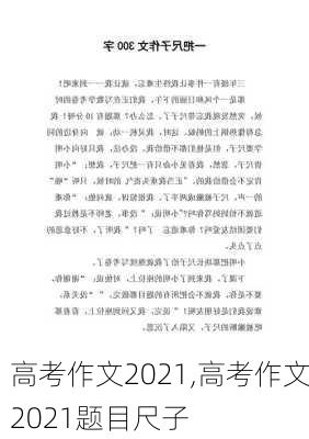 高考作文2021,高考作文2021题目尺子-第3张图片-二喜范文网