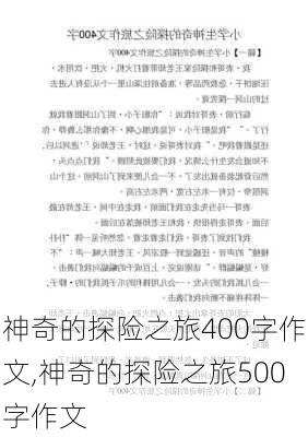 神奇的探险之旅400字作文,神奇的探险之旅500字作文-第2张图片-二喜范文网