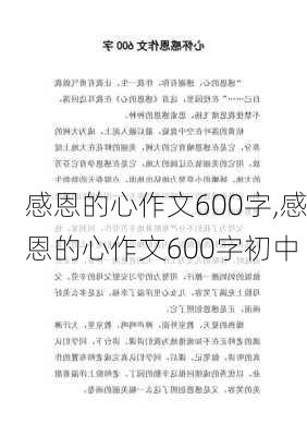 感恩的心作文600字,感恩的心作文600字初中-第1张图片-二喜范文网