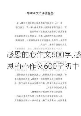 感恩的心作文600字,感恩的心作文600字初中-第3张图片-二喜范文网