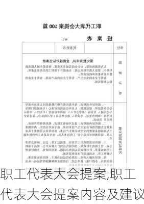 职工代表大会提案,职工代表大会提案内容及建议-第1张图片-二喜范文网