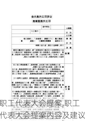 职工代表大会提案,职工代表大会提案内容及建议-第2张图片-二喜范文网