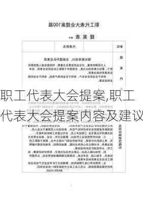 职工代表大会提案,职工代表大会提案内容及建议-第3张图片-二喜范文网