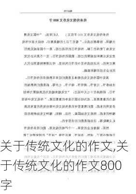 关于传统文化的作文,关于传统文化的作文800字