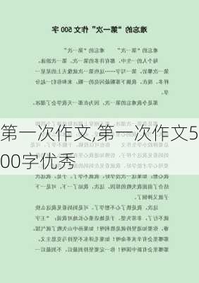 第一次作文,第一次作文500字优秀-第3张图片-二喜范文网