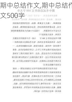 期中总结作文,期中总结作文500字-第1张图片-二喜范文网