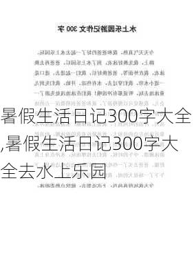 暑假生活日记300字大全,暑假生活日记300字大全去水上乐园-第2张图片-二喜范文网