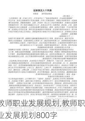 教师职业发展规划,教师职业发展规划800字-第1张图片-二喜范文网