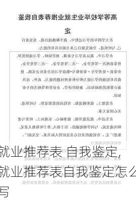 就业推荐表 自我鉴定,就业推荐表自我鉴定怎么写