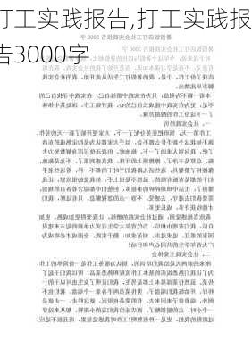 打工实践报告,打工实践报告3000字-第1张图片-二喜范文网