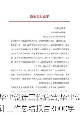 毕业设计工作总结,毕业设计工作总结报告3000字-第3张图片-二喜范文网