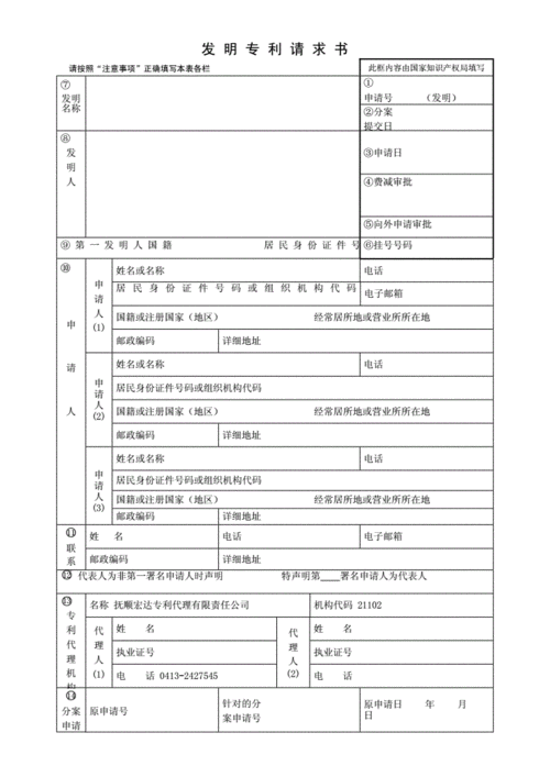 专利申请书,专利申请书格式模板-第2张图片-二喜范文网