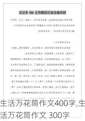 生活万花筒作文400字,生活万花筒作文 300字-第1张图片-二喜范文网