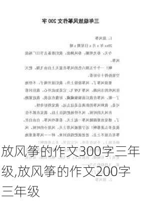 放风筝的作文300字三年级,放风筝的作文200字三年级-第2张图片-二喜范文网