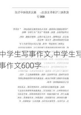 中学生写事作文,中学生写事作文600字-第2张图片-二喜范文网