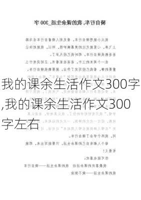 我的课余生活作文300字,我的课余生活作文300字左右-第2张图片-二喜范文网