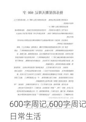 600字周记,600字周记日常生活-第1张图片-二喜范文网