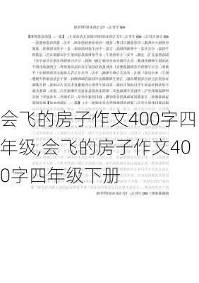 会飞的房子作文400字四年级,会飞的房子作文400字四年级下册-第3张图片-二喜范文网