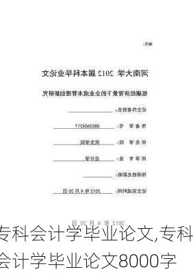 专科会计学毕业论文,专科会计学毕业论文8000字-第2张图片-二喜范文网