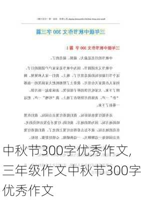 中秋节300字优秀作文,三年级作文中秋节300字优秀作文-第2张图片-二喜范文网