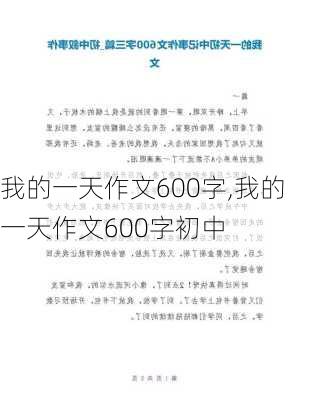 我的一天作文600字,我的一天作文600字初中-第1张图片-二喜范文网