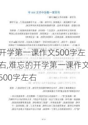 开学第一课作文500字左右,难忘的开学第一课作文500字左右-第2张图片-二喜范文网